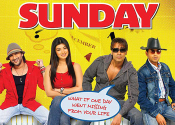 350px x 250px - Bombay, Mumbai Bollywood Comedy Film: 'Sunday' Star cast, Ajay Devgan,  Ayesha Takia, Arshad Warsi, Irrfan Khan, Director: Rohit Shetty